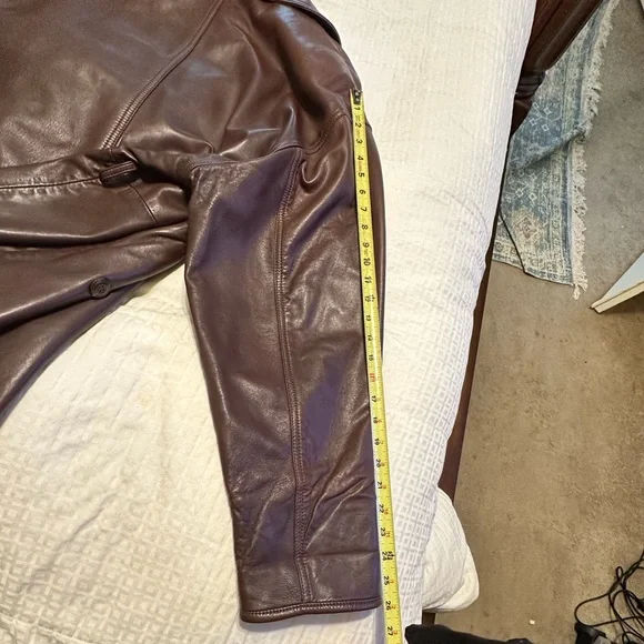 Coach Dark Brown Leather Jacket - Picture 4 of 14